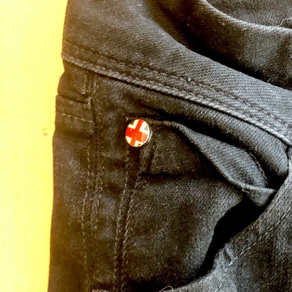 Hudson Black Skinny Jeans Size 25 Collin Flap Premium Denim EUC Designer Rare - Picture 7 of 9